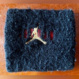 Vintage Micheal Jordan Wristband – Gold Jumpman red lettering basketball